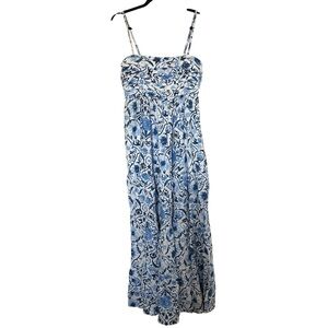 Abercrombie & Fitch Blue Floral Emerson Strapless Maxi Dress Size Medium
